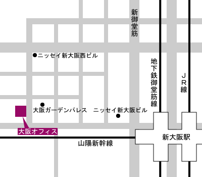 大阪オフィス地図