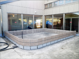 メディック3F屋上に日本庭園ができました