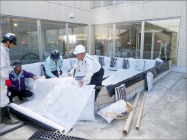 メディック3F屋上に日本庭園ができました