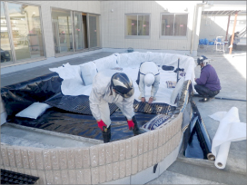 メディック3F屋上に日本庭園ができました