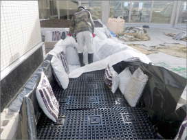 メディック3F屋上に日本庭園ができました