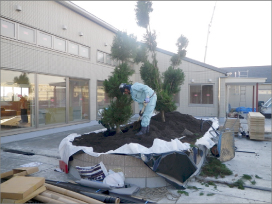 メディック3F屋上に日本庭園ができました