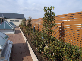 メディック3F屋上に日本庭園ができました