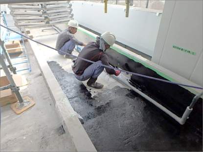 新オフィスの屋上緑化と外構の緑化工事