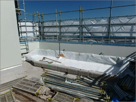 新オフィスの屋上緑化と外構の緑化工事