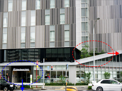 名古屋駅前ビジネスホテルの屋上緑化と外構緑化工事