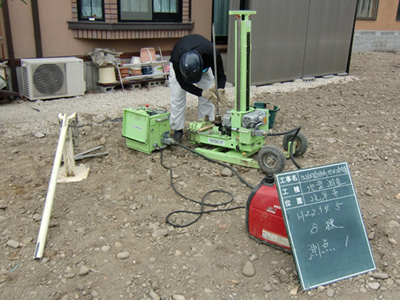 1-1工事に先立ち地盤調査