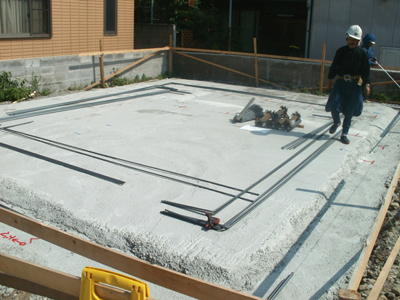 1-7捨てコンクリート施工