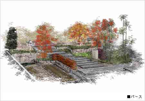 和風の庭パース