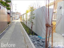 森の中にいるような雰囲気の立派なお庭