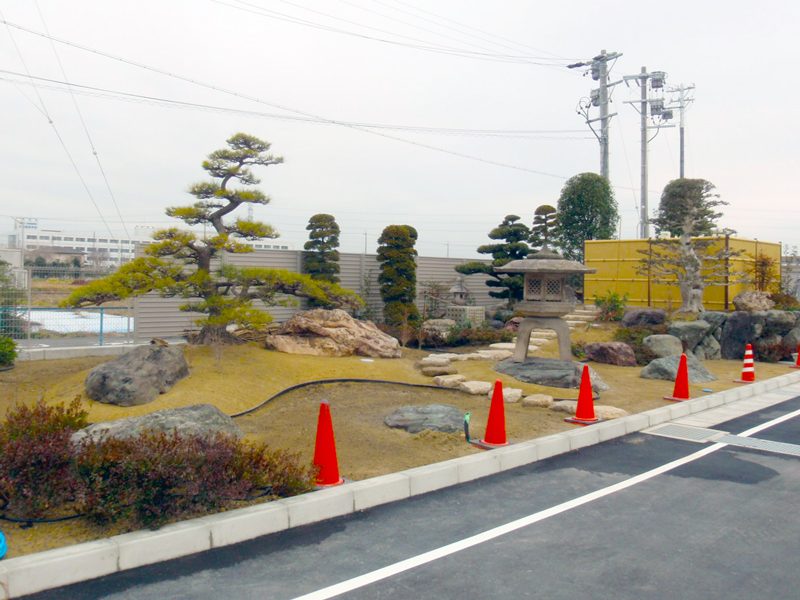 運輸会社様の交通安全祈願の御社と庭園工事