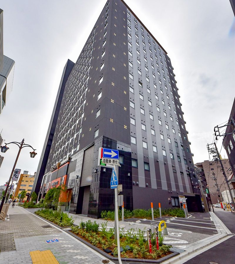 アパホテル名古屋駅前 中庭と外構植栽工事