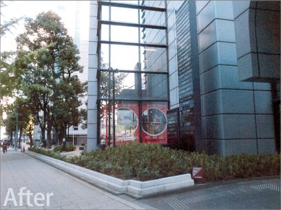 大阪市某御堂筋ビル 緑地帯植栽工事