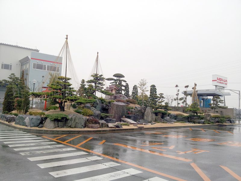 運送業書様 庭園植栽工事「松の雪吊り」