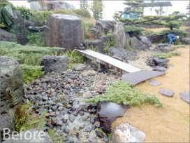 運送業書様 庭園植栽工事「松の雪吊り」