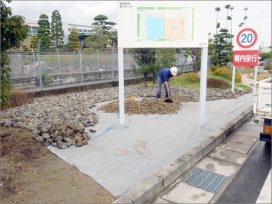 運送業書様 庭園植栽工事「松の雪吊り」