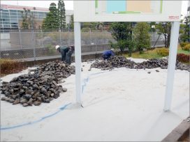 運送業書様 庭園植栽工事「松の雪吊り」