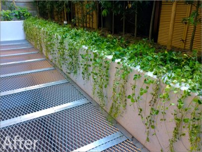 京都市下京区の介護施設の庭園植栽工事