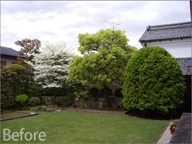 岐阜市 H様のお庭を「リガーデン」