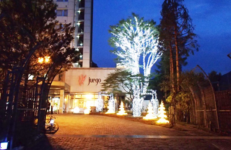 自然に囲まれた飛騨の懐、ホテルフーゴの修景植栽工事