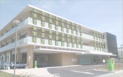 重症心身障害児者施設の壁面緑化
