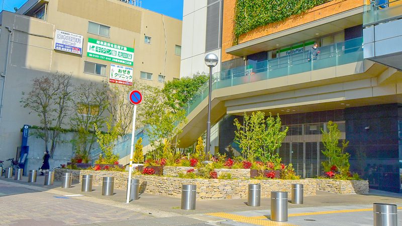 JR岐阜駅大岐阜ビル ポケットパークの植栽工事