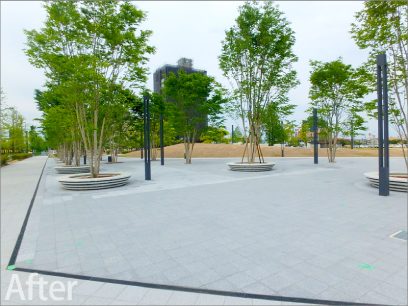 岐阜県庁前に「ぎふ結のもり」公園が完成