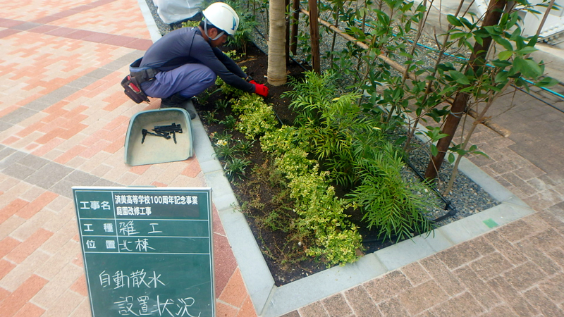 済美高等学校100周年記念事業庭園植栽工事