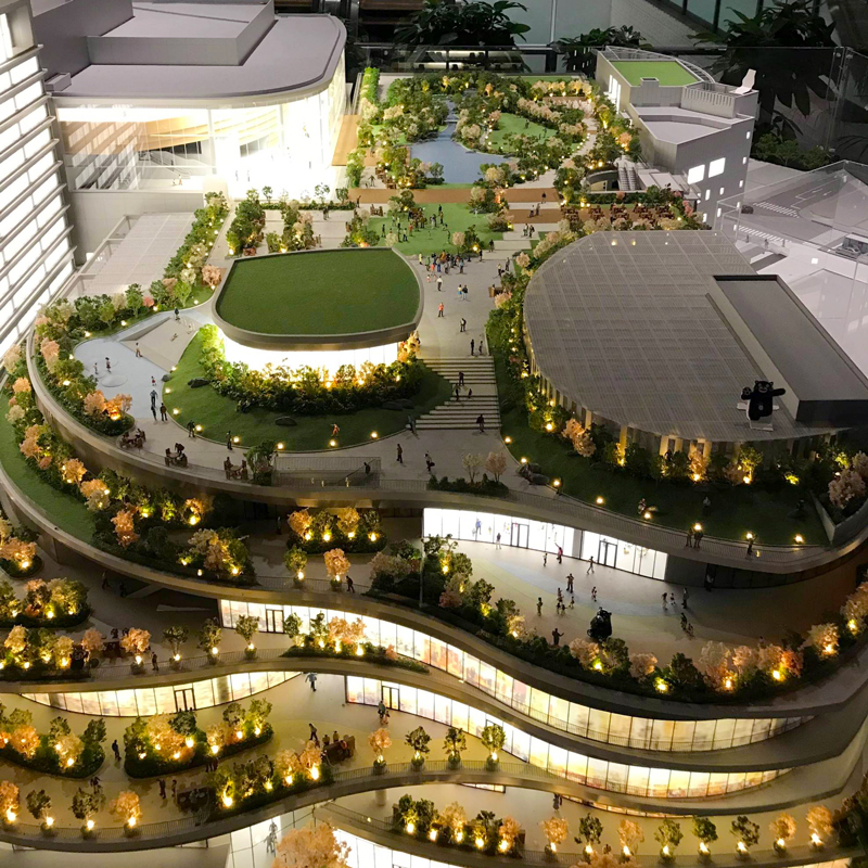 サクラマチクマモト 屋上緑化と外構植栽工事