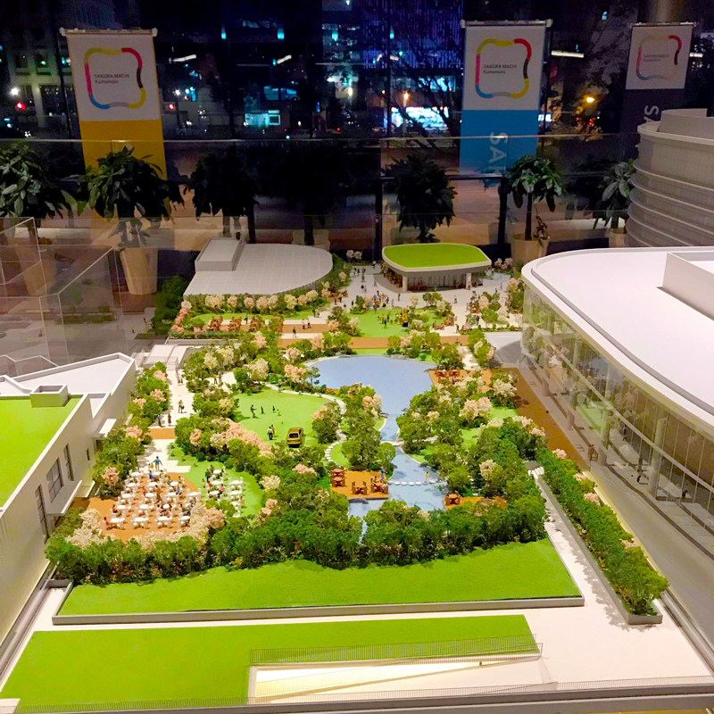 サクラマチクマモト 屋上緑化と外構植栽工事