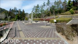 県営各務原公園水あそび広場 親水広場の植栽工事