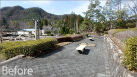 県営各務原公園水あそび広場 親水広場の植栽工事