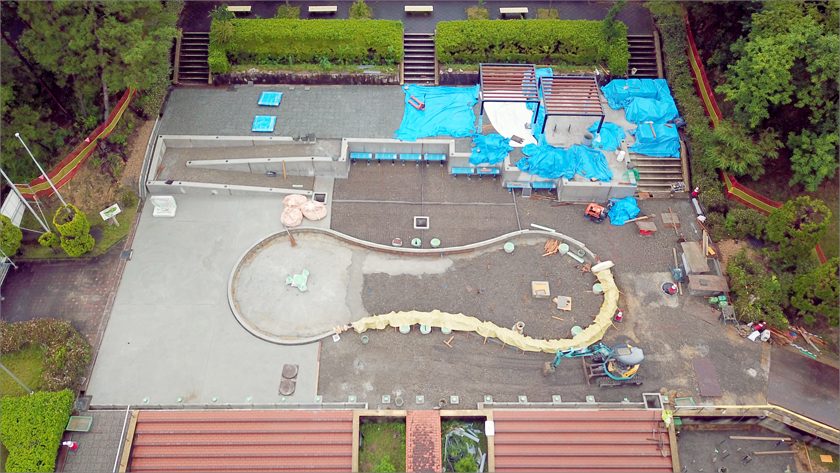 県営各務原公園水あそび広場 親水広場の植栽工事