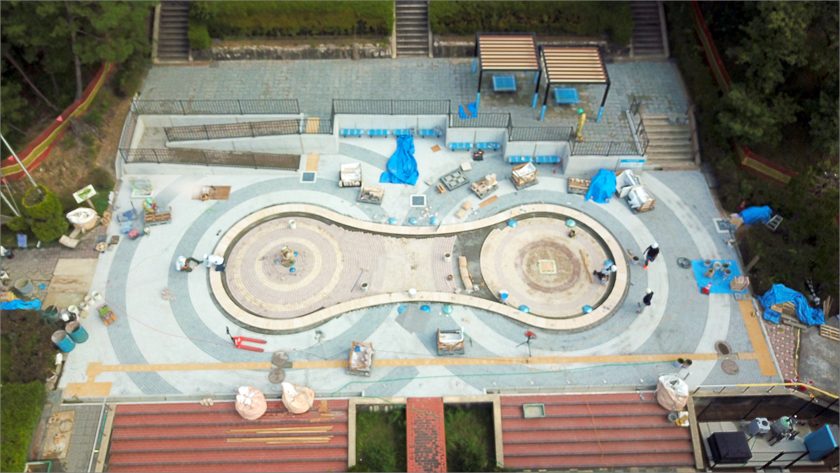 県営各務原公園水あそび広場 親水広場の植栽工事