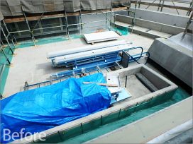新オフィスの屋上緑化と外構の緑化工事