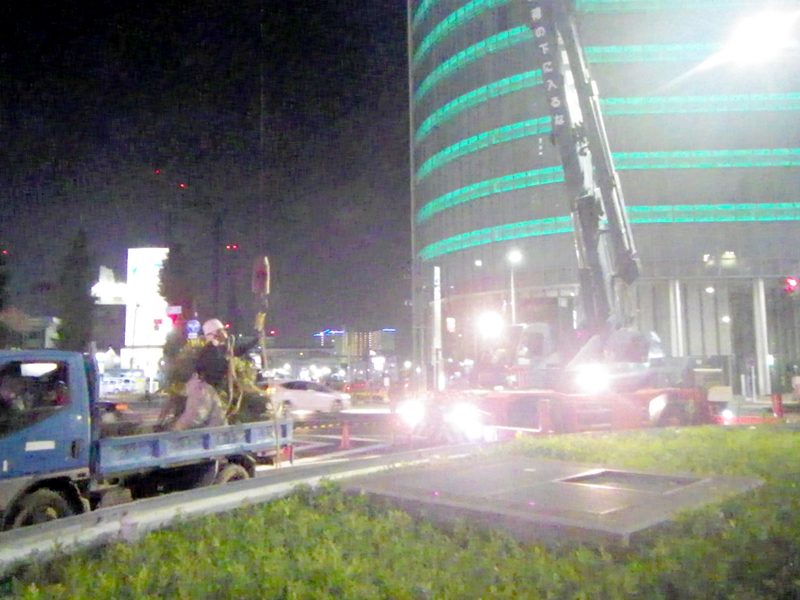 名古屋駅前ビジネスホテルの屋上緑化と外構緑化工事